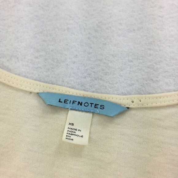 Anthropologie Leifnotes Lace Panel Top Size Extra Small Womens Ivory Tank FLAW - Picture 3 of 7